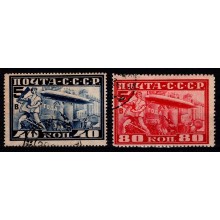 1930 - Sovjetunionen - AFA 402A-403A - Frimærke - Stemplet.